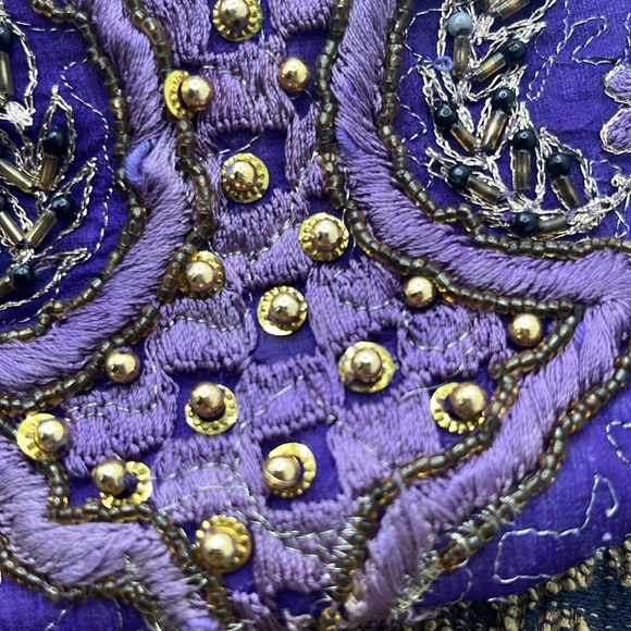 Maximalist Purple Paisley Beaded Handbag by World Finds Fair Trade and Handmade - Picture 7 of 8